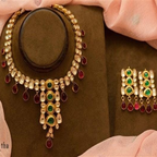 Kundan Necklace Set - 18 inches-0