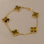 Tiger Eye Clover Bracelet-2