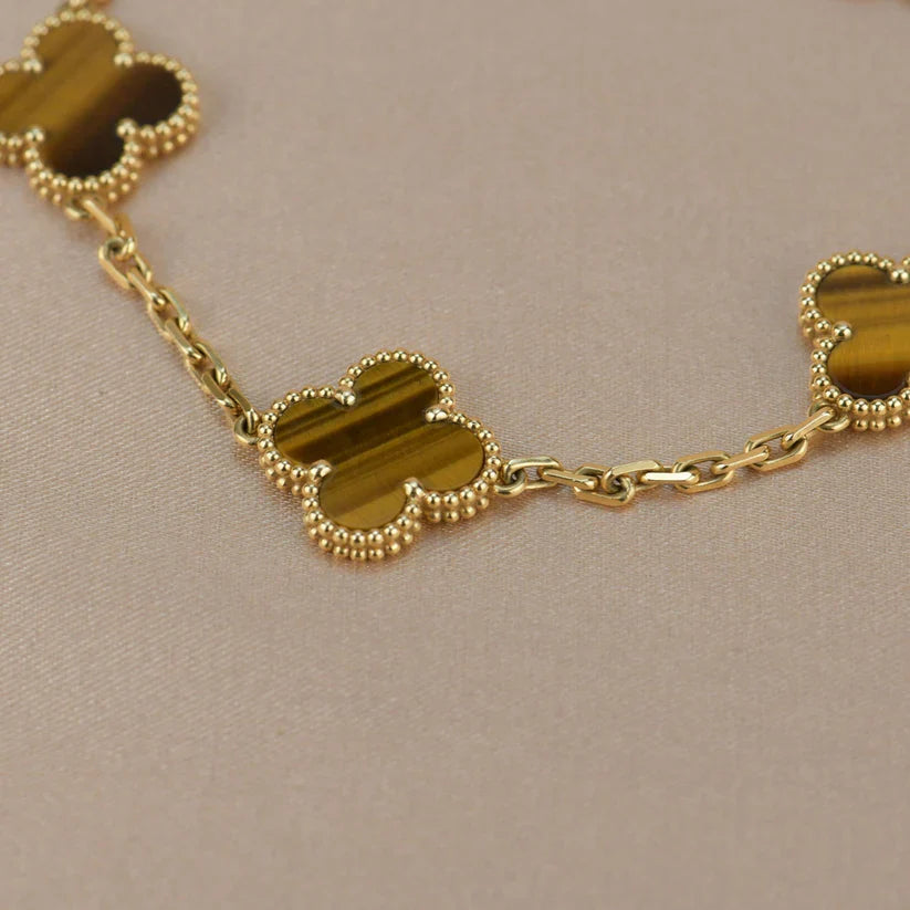 Tiger Eye Clover Bracelet-3